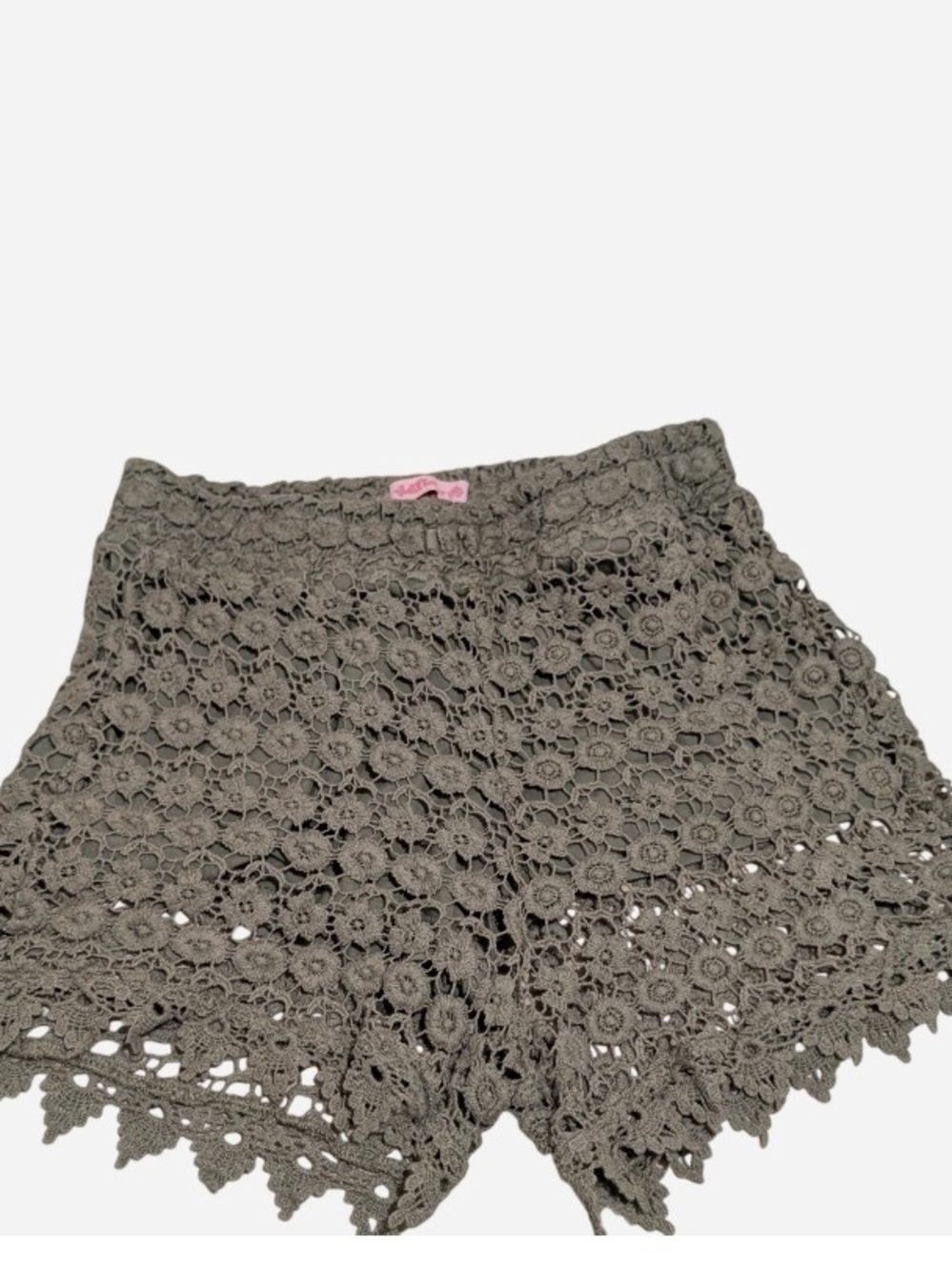 Pre-owned Wallflower Olive Green Crochet Lace Shorts